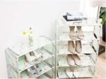 Anubhav Janni 4 Layer Shoe Storage Stand Very Strong Shelves Carbon Steel Organizer Shoe Stand Wardrobe Shoes Rack Wall Bench Shelf Closet Organizer Cabinet For Pairs Home (Pack Of 1 Pcs) - Image 2