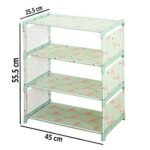 Anubhav Janni 4 Layer Shoe Storage Stand Very Strong Shelves Carbon Steel Organizer Shoe Stand Wardrobe Shoes Rack Wall Bench Shelf Closet Organizer Cabinet For Pairs Home (Pack Of 1 Pcs) - Image 3