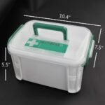 Anubhav Janni New Portable Medical Box Plastic Emergency Kit Medicine Organizer Storage Container First Aid with Locking Lid Carry Handle For Home Transparent Car Office (Pack Of 1 Pcs) - Image 2