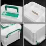 Anubhav Janni New Portable Medical Box Plastic Emergency Kit Medicine Organizer Storage Container First Aid with Locking Lid Carry Handle For Home Transparent Car Office (Pack Of 1 Pcs) - Image 3