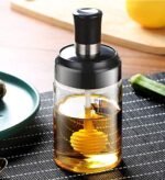Anubhav Janni Glass Honey Jar Borosilicate For Storage Use Kitchen Food Bottle Dipper honey Dispenser Glass Bottle Dipper Stick Spoon Storage Container Jars Containers Set  (Pack Of 1 Pcs) - Image 5