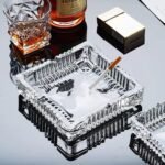 Anubhav Janni Square Ash Tray Glass Ashtray Tray Ash Trays For Smoking Home Ashtray Cigarette Stylish Stylish Crystal Cigarettes Home Office Bar Car Indoor Outdoor Use (Pack Of 1 Pcs) - Image 4