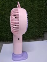 Anubhav Janni Portable Hand Fan Rabbit Design Mini Fan Powerful Personal Small Handheld Base Cute Lightweight Makeup USB Rechargeable Women Men Indoor Outdoor Home Office Travel (Pack Of 1 Pcs) - Image 4