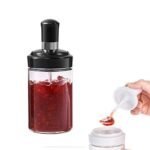 Anubhav Janni Glass Spoon Jar Spice With Airtight Lid Kitchen Pickle Spice Salt Honey Ghee Storage Container  Clear Ghee Pickle Seasoning Food Attached Air Tight Organizer Jars (Pack Of 1 Pcs) - Image 3