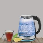 Anubhav Janni Glass Kettle Green Kivvi 1.8 L Stove kraft Crystal Electric Heat Resistant Pyrex Water Boiler For Instant Hot Water Milk Tea Coffee Stainless Steel (Pack Of 1 Pcs) - Image 2