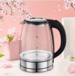 Anubhav Janni Glass Kettle Green Kivvi 1.8 L Stove kraft Crystal Electric Heat Resistant Pyrex Water Boiler For Instant Hot Water Milk Tea Coffee Stainless Steel (Pack Of 1 Pcs) - Image 3