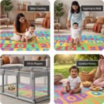 Anubhav Janni Baby Puzzle Mat (4*4) Tiles Alphabets And Numbers Square Foam Crawling For Baby Play Mat Playmat Babies Mats Floor Playing Alphabet  Interlocking Mini Kids (Pack Of 1 Pcs) - Image 4