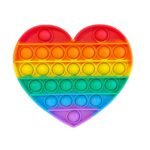 Anubhav Janni Pop It Heart Kids Pop it Fidget Toys Bubble Push Toy For Unisex Adults Stress Relief And Hand Exercise Multi Color Popping Sounds Sensory Toy Reliever POP Toys Kids (Pack Of 1 Pcs)