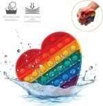 Anubhav Janni Pop It Heart Kids Pop it Fidget Toys Bubble Push Toy For Unisex Adults Stress Relief And Hand Exercise Multi Color Popping Sounds Sensory Toy Reliever POP Toys Kids (Pack Of 1 Pcs) - Image 6