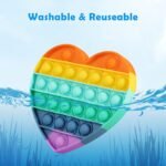 Anubhav Janni Pop It Heart Kids Pop it Fidget Toys Bubble Push Toy For Unisex Adults Stress Relief And Hand Exercise Multi Color Popping Sounds Sensory Toy Reliever POP Toys Kids (Pack Of 1 Pcs) - Image 7