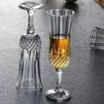 Anubhav Janni Longchamp Wine Glass Classic White or Red Glasses Premium Crystal Clear Diamond Cut Perfect Cocktail Brandy Mocktail Champagne Elegant Flute Style Tulip Flutes Long (Set Of 6 Pcs) - Image 2