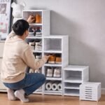 Anubhav Janni 4 Layer Shoe Box Plastic Rack Foldable Sneakers Storage Organizer For Shoe Slippers Books Living Room Women Heels Loafers Sneakers Home Boxes Storage (Pack Of 1 Pcs) - Image 6