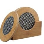Anubhav Janni Wooden Coaster Bamboo Home And Kitchen Heat Resistant Drink Coasters Water Glass Tea Dining Table Dinner Table Office Coasters Cups Durable Cup Tea Coffee Outdoor (Set Of 6 Pcs)