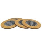 Anubhav Janni Wooden Coaster Bamboo Home And Kitchen Heat Resistant Drink Coasters Water Glass Tea Dining Table Dinner Table Office Coasters Cups Durable Cup Tea Coffee Outdoor (Set Of 6 Pcs) - Image 2