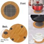 Anubhav Janni Wooden Coaster Bamboo Home And Kitchen Heat Resistant Drink Coasters Water Glass Tea Dining Table Dinner Table Office Coasters Cups Durable Cup Tea Coffee Outdoor (Set Of 6 Pcs) - Image 5