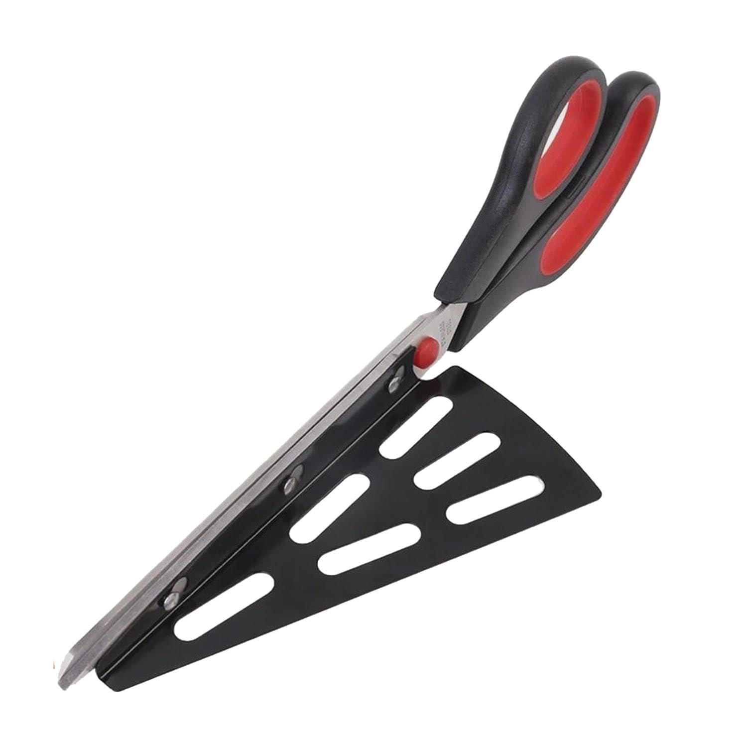 Anubhav Janni Pizza Bite Cutter Stainless Steel Scissors With Plastic Handle Removable Spatula Spatula Blade Handle Grip Dishwasher Safe Easy Slicing Serving (Pack Of 1 Pcs) Anubhav Janni Pizza Bite Cutter Stainless Steel Scissors With Plastic Handle Removable Spatula Spatula Blade Handle Grip Dishwasher Safe Easy Slicing Serving (Pack Of 1 Pcs) - Image 1