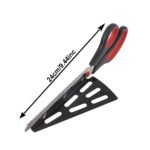 Anubhav Janni Pizza Bite Cutter Stainless Steel Scissors With Plastic Handle Removable Spatula Spatula Blade Handle Grip Dishwasher Safe Easy Slicing Serving (Pack Of 1 Pcs) - Image 2