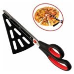 Anubhav Janni Pizza Bite Cutter Stainless Steel Scissors With Plastic Handle Removable Spatula Spatula Blade Handle Grip Dishwasher Safe Easy Slicing Serving (Pack Of 1 Pcs) - Image 3