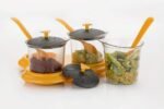 Anubhav Janni Dining Set Multipurpose Pickle Plastic Storage Jar Dry Fruit Sauce Serving Dinner Mukhwas With Lid Spoon Tray Holde Holder Pickle Container Masala Lids Table Kitchen (Set Of 3 Pcs) - Image 5