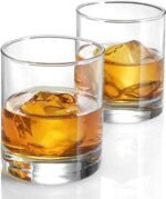 Anubhav Janni Round Whisky Glass 280ml Shape Weighted Bottom Old Fashioned Whiskey Glasses Wine Scotch Cocktails Juice Water Perfect Whisky Bourbon Liquor (Set Of 6 Pcs)