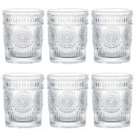 Anubhav Janni Fashion Glass 300 Ml Drinking Glasses Premium Beautiful Glassware For Water Juice Beer Cold Drinks Perfect Whiskey Beverages Cocktail Whisky Scotch Cocktails (Set Of Pcs)