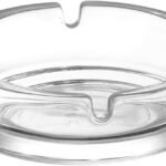 Anubhav Janni Simple Ash Tray Glass Ashtray For Home Office Cigarette Stylish Trays Smoking Home Best Gift Crystal Quality Round Tabletops Ideal Premium Indoor And Outdoor (Pack Of 1 Pcs)