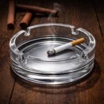 Anubhav Janni Simple Ash Tray Glass Ashtray For Home Office Cigarette Stylish Trays Smoking Home Best Gift Crystal Quality Round Tabletops Ideal Premium Indoor And Outdoor (Pack Of 1 Pcs) - Image 2