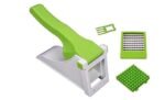 Anubhav Janni Plastic French Fries Chipser Kitchen Potato Chipser Vegetable Cutter Slicer Chips Vegetable Salad Fry Unbreakable Body Stainless Steel Blades Potato Onion (Pack Of 1 Pcs) - Image 3