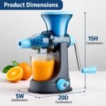Anubhav Janni Carrot Manual Hand Juicer Heavy Duty For Carrot Fruits Vegetables Locking System Manual Vegetables Smoothies Stainless Juicer Machine Fruits Kitchen (Pack Of 1 Pcs) - Image 2