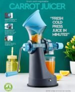 Anubhav Janni Carrot Manual Hand Juicer Heavy Duty For Carrot Fruits Vegetables Locking System Manual Vegetables Smoothies Stainless Juicer Machine Fruits Kitchen (Pack Of 1 Pcs) - Image 4