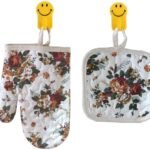 Anubhav Janni China Oven Gloves With Pad Kitchen Bakery Heat Resistance Microwave Baking Mitt Resistant Hand Glove A Pot Holder Thermal Safety Utility Women Cooking (Pack Of 1 Pcs)