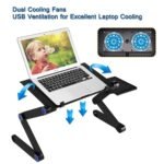 Anubhav Janni T8 Laptop Table Stand Adjustable For Bed Portable Lap Desk Fordable Workstation Notebook Riser with Mouse Pad Side Ergonomic Computer Tray Reading Holder TV Sofa (Pack Of 1 Pcs) - Image 5