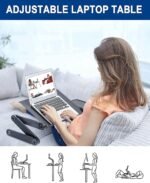 Anubhav Janni T8 Laptop Table Stand Adjustable For Bed Portable Lap Desk Fordable Workstation Notebook Riser with Mouse Pad Side Ergonomic Computer Tray Reading Holder TV Sofa (Pack Of 1 Pcs) - Image 8