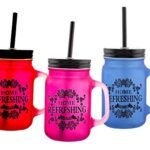 Anubhav Janni Masson Jar Appreciation Tumbler Mugs With Handles Lids And Straws Gift Glasses Bottle Set For Worker Teachers Team Member Employee Glass Color Mason Sipper Lid Straw (Set Of 3 Pcs)
