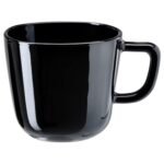 Anubhav Janni Black Square Coffee Mug Modern Ceramic Tea Cups Home Office Stylish Kitchen Café Use Matte Premium Designer Gifting Shape Drinkware Daily Mugs Elegant Cup Dining (Set Of 6 Pcs)