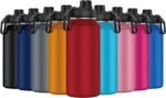 Anubhav Janni Double Wall Vacuum Bottle 500ml Stainless Steel Sports Reusable Thermal Water BPA Free Leakproof Multicolor Classic Narrow with Sport Cap Durable Dishwasher Safe (Pack Of 1 Pcs)