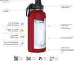 Anubhav Janni Double Wall Vacuum Bottle 500ml Stainless Steel Sports Reusable Thermal Water BPA Free Leakproof Multicolor Classic Narrow with Sport Cap Durable Dishwasher Safe (Pack Of 1 Pcs) - Image 3