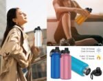 Anubhav Janni Double Wall Vacuum Bottle 500ml Stainless Steel Sports Reusable Thermal Water BPA Free Leakproof Multicolor Classic Narrow with Sport Cap Durable Dishwasher Safe (Pack Of 1 Pcs) - Image 4