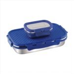 Anubhav Janni Jumbo Stainless Steel Lunch Box Set With Plastic Lid Containers Food Time Box Airtight Leak Proof Office Use School Picnic Tiffin School Kids (Pack Of 1 Pcs) - Image 2