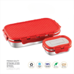 Anubhav Janni Jumbo Stainless Steel Lunch Box Set With Plastic Lid Containers Food Time Box Airtight Leak Proof Office Use School Picnic Tiffin School Kids (Pack Of 1 Pcs) - Image 5