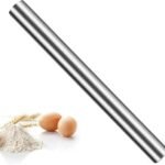 Anubhav Janni Ss Rolling Pen Stainless Steel Pin Nonstick Hollow Design Brushed Matt Finish Baking Fondant Pizza Pie Pastry Pasta Dough Cookies Chopping Board Light Weight (Pack Of 1 Pcs)