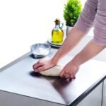 Anubhav Janni Stainless Steel Cutting Board Large Heavy Stainless Steel Cutting Chopping Worktop Metal Board Lip Home Garden Kitchen Fruit Meat Vegetable Board Rustproof Reusable (Pack Of 1 Pcs) - Image 3