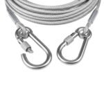 Anubhav Janni 10 Mt Steel Wire Cloth Rope Stainless Clothesline Outdoor Indoor Hooks Silver Colours Strong Clothes Line For Balcony Camping Dorm Hooks Dorm Pet Use Laundry Towels (Pack Of 1 Pcs) - Image 2