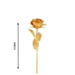 Anubhav Janni Golden Rose Decorative Gold Plated Artificial Flower Box Valentine Birthday Anniversary Wedding Gift Girls Boys Husband Wife Girlfriend Boyfriend GF BF Love Couple (Pack Of 1 Pcs) - Image 2