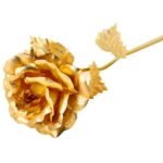 Anubhav Janni Golden Rose Decorative Gold Plated Artificial Flower Box Valentine Birthday Anniversary Wedding Gift Girls Boys Husband Wife Girlfriend Boyfriend GF BF Love Couple (Pack Of 1 Pcs) - Image 3