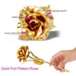 Anubhav Janni Golden Rose Decorative Gold Plated Artificial Flower Box Valentine Birthday Anniversary Wedding Gift Girls Boys Husband Wife Girlfriend Boyfriend GF BF Love Couple (Pack Of 1 Pcs) - Image 4