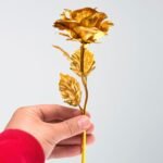 Anubhav Janni Golden Rose Decorative Gold Plated Artificial Flower Box Valentine Birthday Anniversary Wedding Gift Girls Boys Husband Wife Girlfriend Boyfriend GF BF Love Couple (Pack Of 1 Pcs) - Image 5