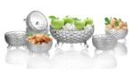 Anubhav Janni Pudding Desert Bowl lass Serving Bowls Dessert Set Glassware Tableware Ice Cream Fruit Candy Pasta Salad Sugar Big Bowl Dish Clear Classic Pineapple Shaped Ice Cream(Set Of 6 Pcs) - Image 3