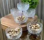 Anubhav Janni Pudding Desert Bowl lass Serving Bowls Dessert Set Glassware Tableware Ice Cream Fruit Candy Pasta Salad Sugar Big Bowl Dish Clear Classic Pineapple Shaped Ice Cream(Set Of 6 Pcs) - Image 5