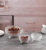 Anubhav Janni Pudding Desert Bowl lass Serving Bowls Dessert Set Glassware Tableware Ice Cream Fruit Candy Pasta Salad Sugar Big Bowl Dish Clear Classic Pineapple Shaped Ice Cream(Set Of 6 Pcs) - Image 6